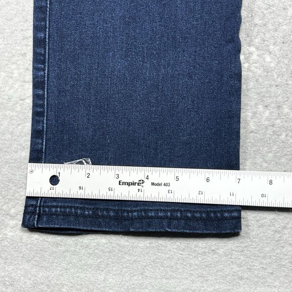 Betabrand Pants Womens Size Medium Blue Stretch Denim Pull On Straight Leg - Picture 7 of 11